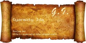 Gyarmaty Ida névjegykártya