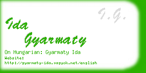 ida gyarmaty business card